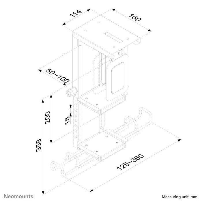 EAN 5711045726903 - Neomounts CPU-D075BLACK/LK soporte de CPU Negro imagen 3