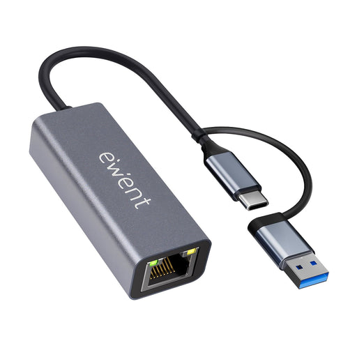 EAN 8052101435696 - Ewent EW9819 hub de interfaz USB 3.2 Gen 1 (3.1 Gen 1) Type-A + Type-C 1000 Mbit/s Gris imagen 1