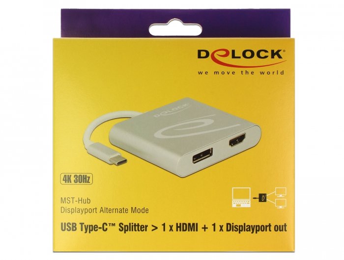 EAN 4043619877164 - DeLOCK 87716 Adaptador gráfico USB 2560 x 1440 Pixeles Plata imagen 1