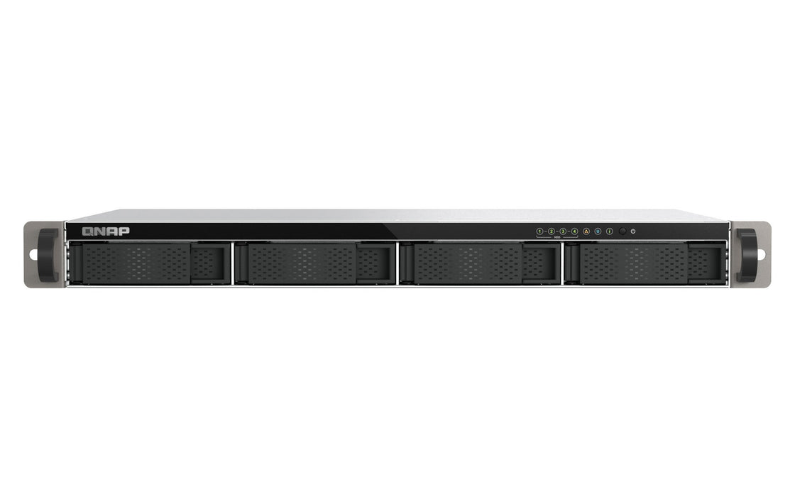 EAN 4711103091708 - QNAP TS-432XeU NAS Bastidor (1U) 4 GB DDR4 0 TB QNAP QTS Negro, Gris imagen 2