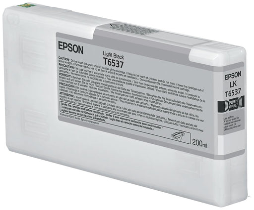 EAN 0010343877672 - Epson T6537 Light Black Ink Cartridge (200ml) cartucho de tinta 1 pieza(s) Original Negro claro imagen 1