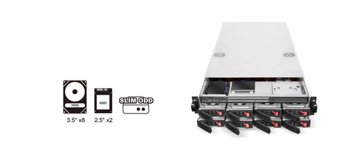 EAN 4710679813875 - Silverstone RM22-308 Caja de disco duro (HDD) Negro, Blanco 2.5/3.5" imagen 2