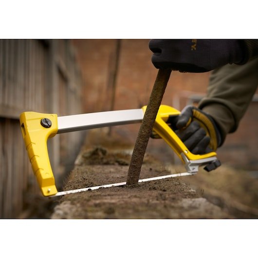 EAN 3253561201103 - Stanley 1-20-110 sierra Sierra de arco 30,5 cm Negro, Acero inoxidable, Amarillo imagen 6