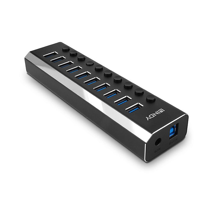 EAN 4002888433709 - Lindy 43370 hub de interfaz USB 3.2 Gen 1 (3.1 Gen 1) Type-B 5000 Mbit/s Negro imagen 2