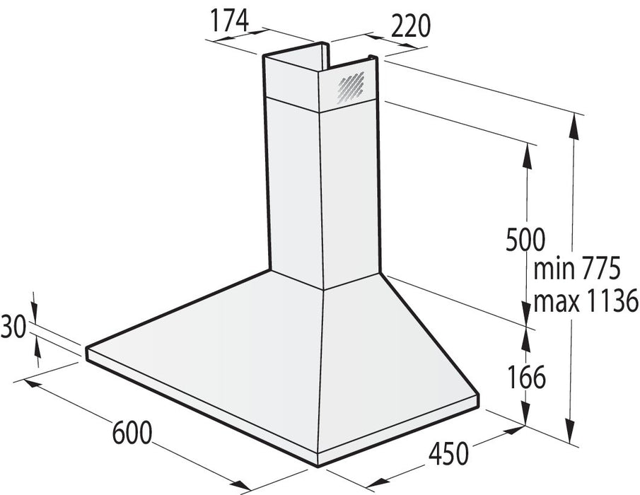 EAN 3838782647727 - Gorenje WHC629E4X-DE De pared Acero inoxidable 450 m³/h imagen 1