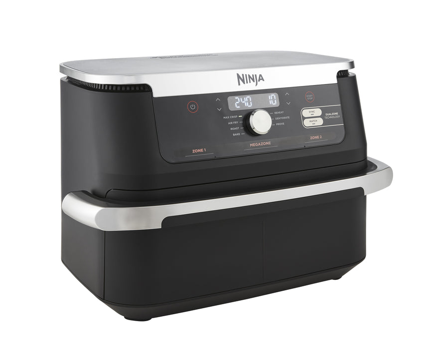 EAN 0622356270373 - Ninja AF500EU freidora Doble 10,4 L Independiente 2470 W Freidora de aire caliente Negro, Acero inoxidabl imagen 3