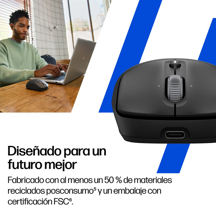 EAN 0198701895138 - HP 705 Rechargeable Wireless Mouse ratón Oficina Ambidextro Bluetooth + USB Type-A 6000 DPI imagen 8