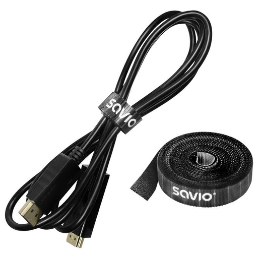EAN 5901986049685 - Savio OC-07 organizador de cables Universal Cable binder Negro imagen 1