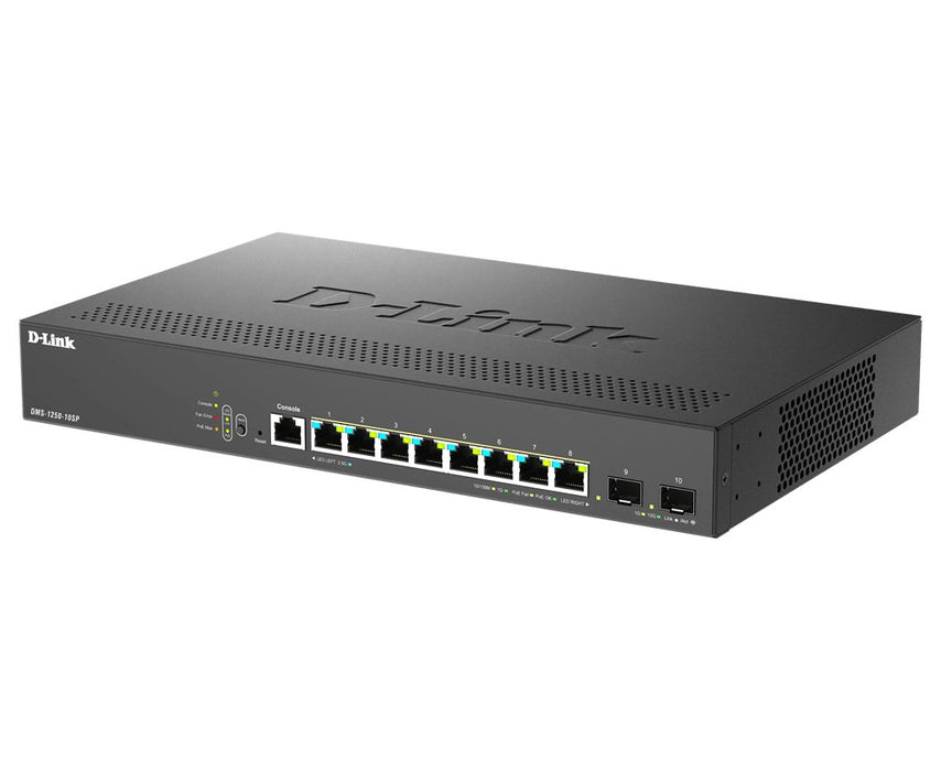 EAN 0790069472435 - D-Link DMS-1250-10SP/E switch Gestionado 2.5G Ethernet (100/1000/2500) Energía sobre Ethernet (PoE) Negro imagen 3