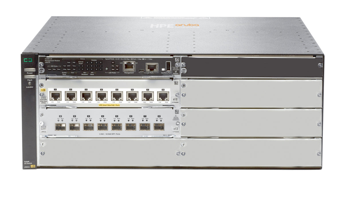 EAN 0888182604397 - HPE Aruba Networking 5406R 8-port 1/2.5/5/10GBASE-T PoE+ / 8 port SFP+ (No PSU) v3 zl2 Switch imagen 1