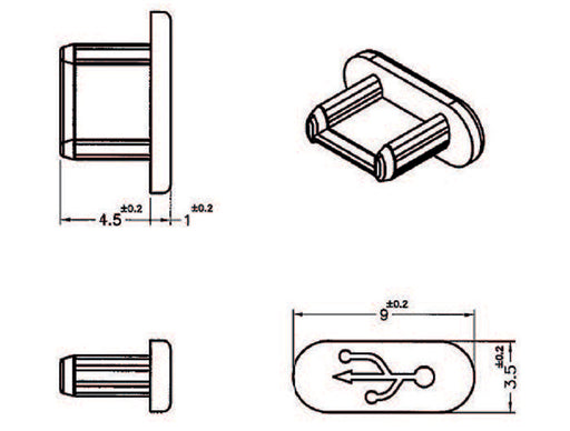 EAN 4043619640072 - DeLOCK 64007 tapa de seguridad para enchufe USB micro B Negro 10 pieza(s) imagen 2