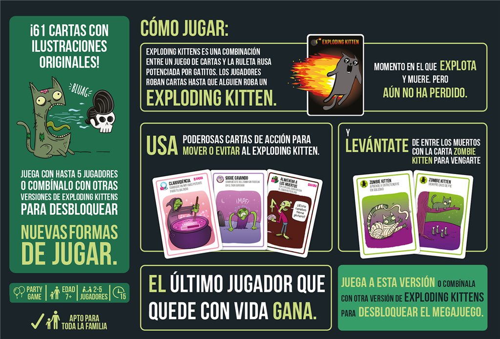 EAN 0810083043708 - Asmodee Zombie Kittens 15 min Juego de mesa Estrategia imagen 3