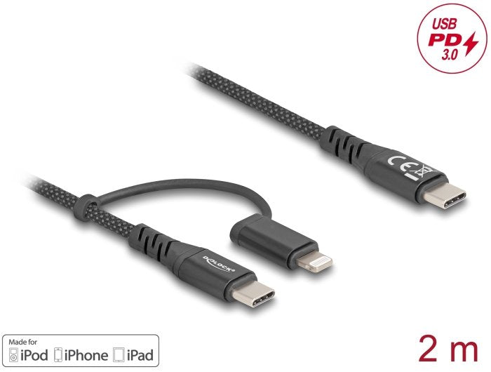 EAN 4043619811717 - DeLOCK 81171 cable USB 2 m USB C USB C/Lightning Negro imagen 3