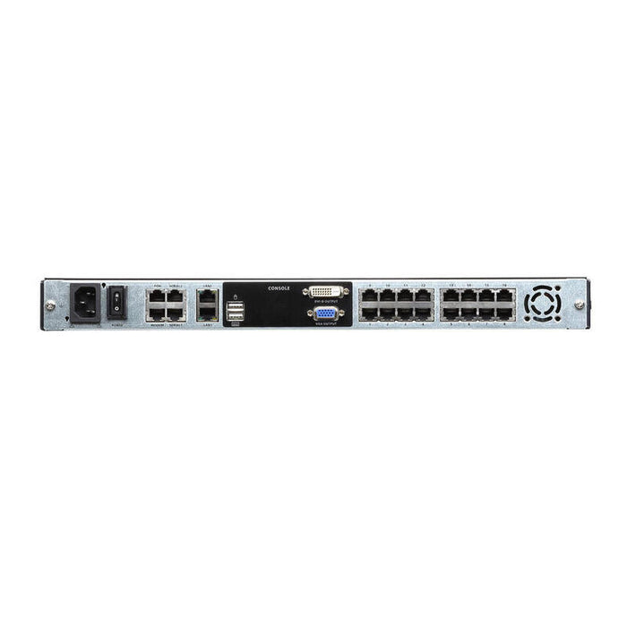 16-Port 19" Lcd Cat5e/6 Kvm Over Ip Switch Dual Rail