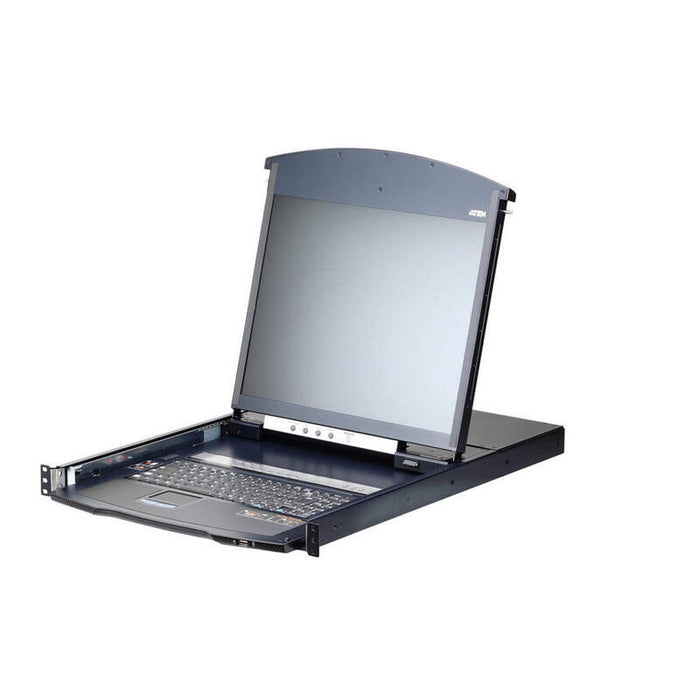 16-Port 19" Lcd Cat5e/6 Kvm Over Ip Switch Dual Rail