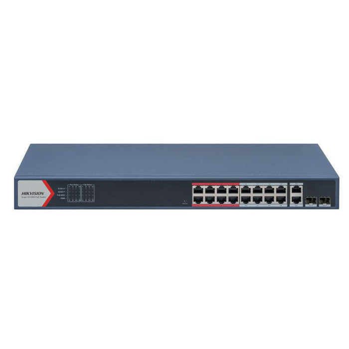Hikvision Ds-3e1318p-Ei(B) Interruptor Poe Inteligente De 16 Puertos Fast Ethernet
