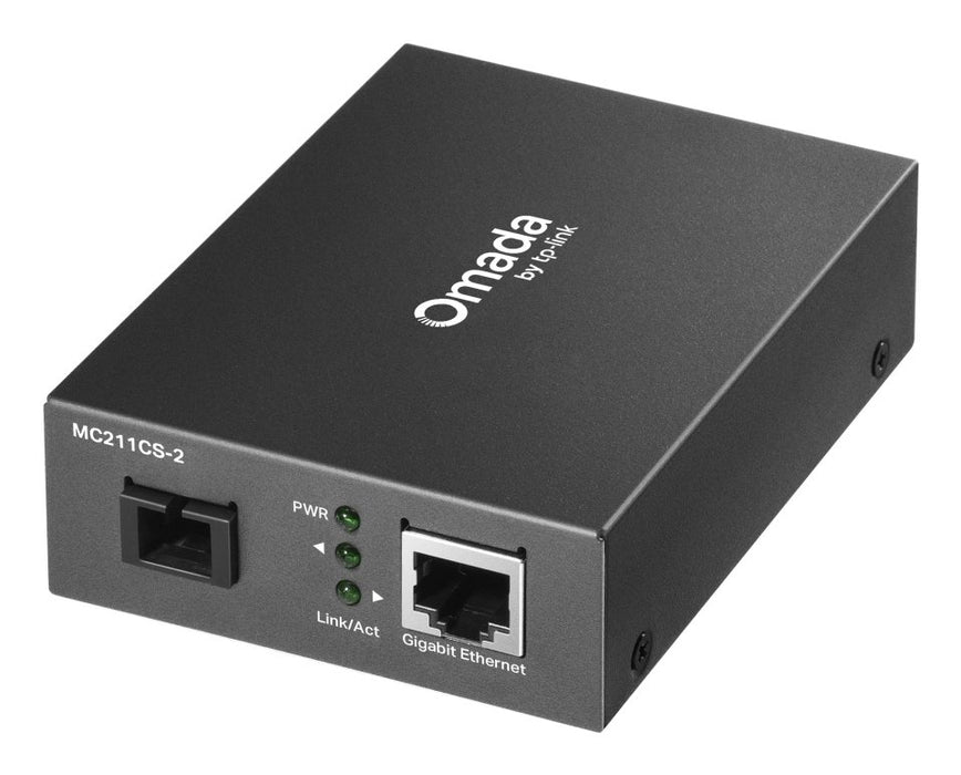 EAN 1210002600903 - TP-Link Omada MC211CS-2 convertidor de medio 1000 Mbit/s 1310 nm Monomodo Negro imagen 1