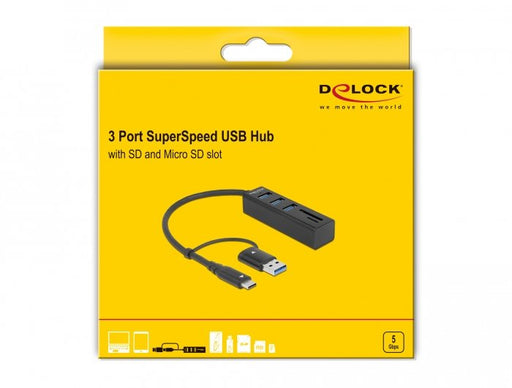 EAN 4043619638598 - DeLOCK 63859 base para portátil y replicador de puertos USB 3.2 Gen 1 (3.1 Gen 1) Type-A + Type-C imagen 2