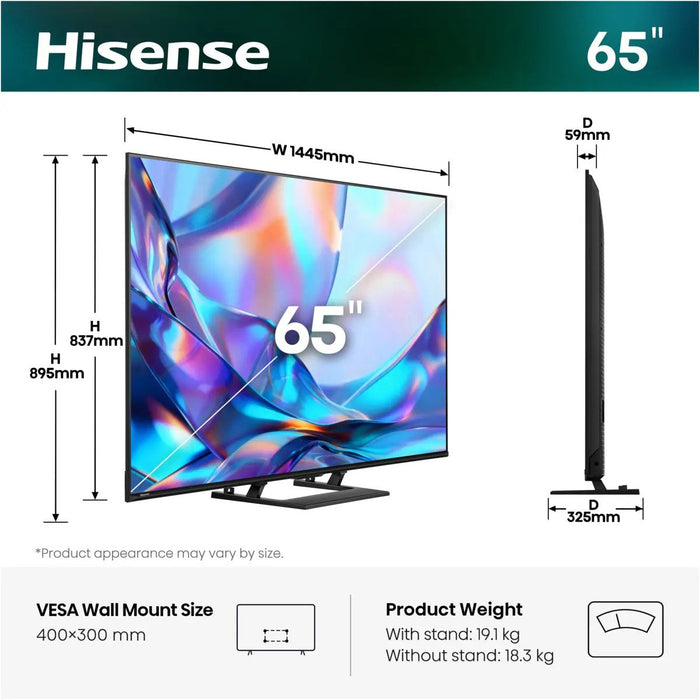 EAN 6942351435268 - Hisense 65A7DS 165,1 cm (65") 4K Ultra HD Smart TV Wifi Negro imagen 6
