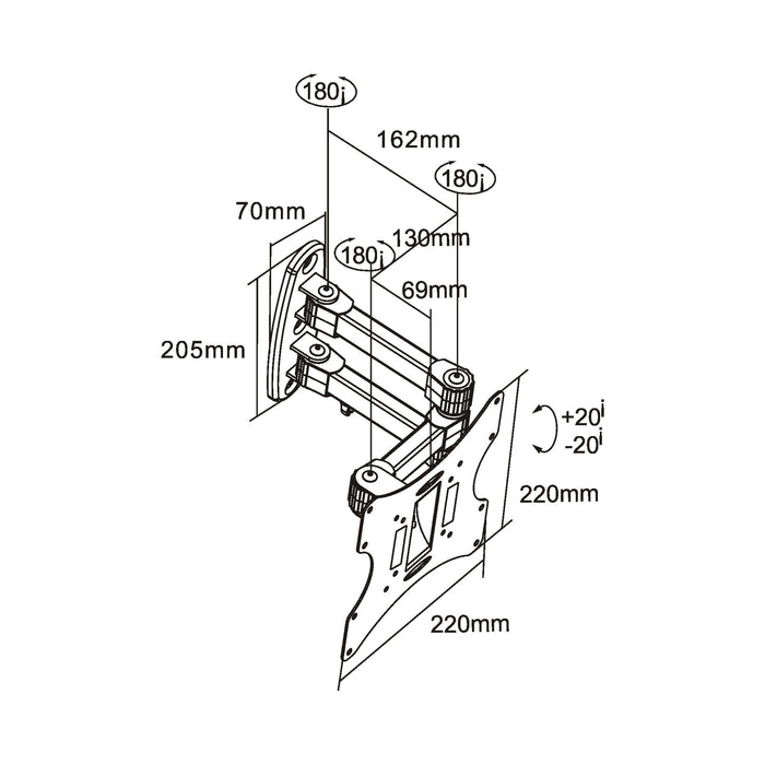 EAN 4043718172139 - InLine 23103A soporte para TV 58,4 cm (23") Negro imagen 2