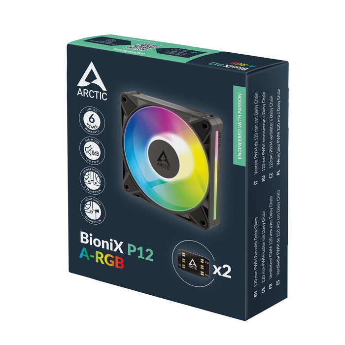 EAN 4895265001031 - ARCTIC BioniX P12 A-RGB Carcasa del ordenador Ventilador 12 cm Negro 1 pieza(s) imagen 8