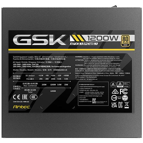 EAN 761345201995 - Antec GSK1200 EC unidad de fuente de alimentación 1200 W 20+4 pin ATX ATX Negro imagen 10