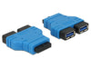 EAN 4043619656707 - DeLOCK USB3.0/2xUSB3.0 2 x USB 3.0-A Negro, Azul imagen 1