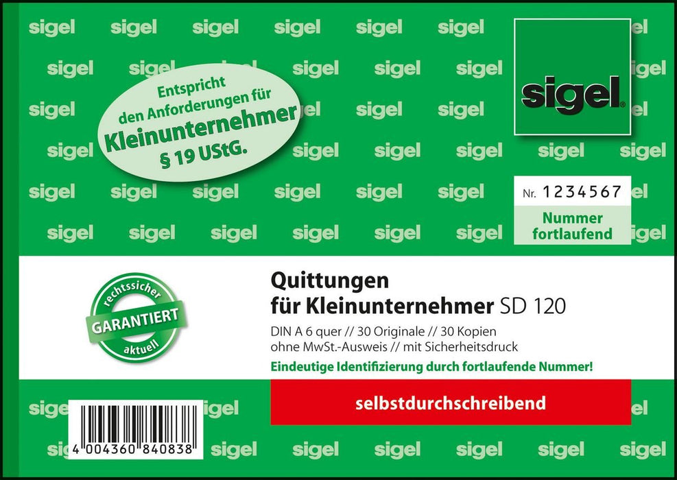 EAN 4004360840838 - Sigel SD120 formulario comercial imagen 1