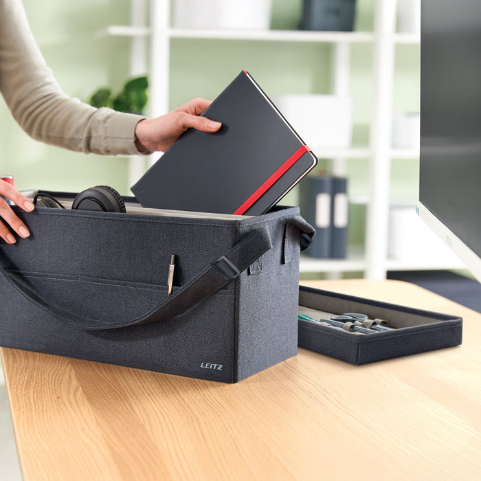 EAN 4002432143061 - Leitz 67230089 caja de almacenaje Bolsa de almacenamiento Rectangular Tela Gris imagen 4