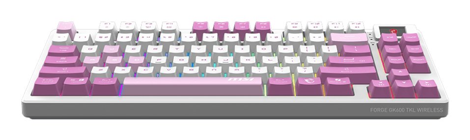 EAN 4711377307062 - MSI FORGE GK600 TKL WIRELESS VIOLET teclado Juego USB + Bluetooth QWERTY Español Rosa, Violeta, Blanco imagen 4