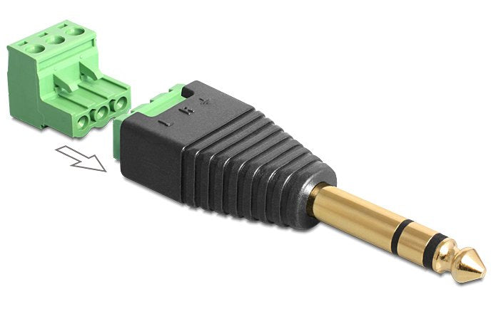 EAN 4043619654604 - DeLOCK 65460 cambiador de género para cable 6.35mm 3 pin Terminal Block Negro imagen 1