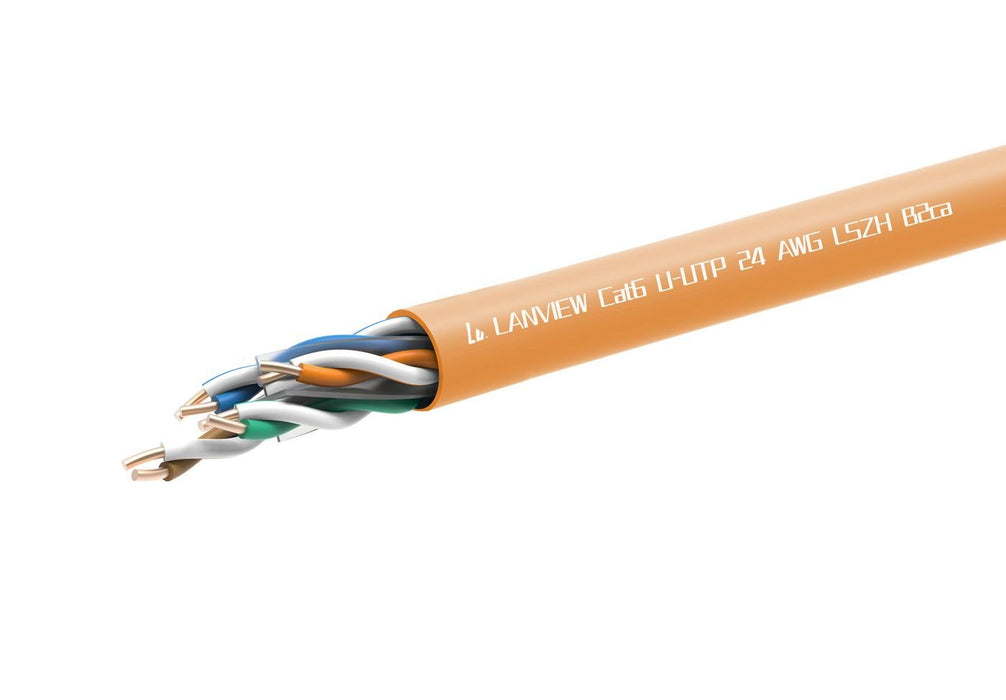 EAN 5715328191471 - Lanview LVN122156 cable de red Naranja 305 m Cat6 U/UTP (UTP) Alrededor imagen 1
