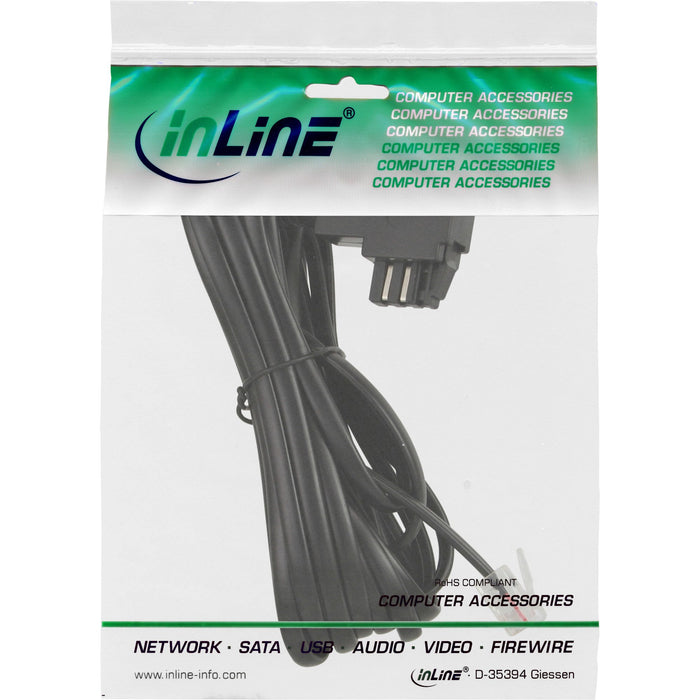 EAN 4043718024032 - InLine 18813B cable telefónico 3 m Negro imagen 3