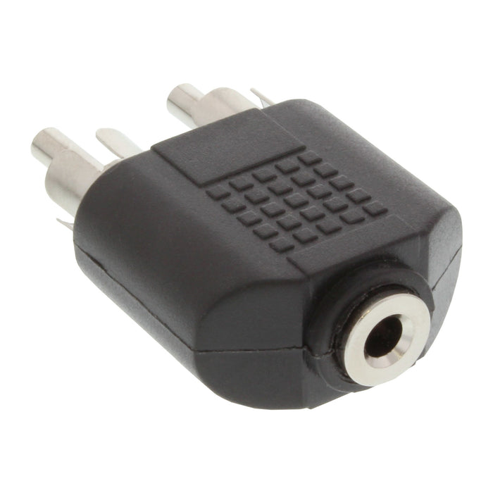 EAN 4043718080489 - InLine 99343 cambiador de género para cable 3.5mm jack female 2x RCA Negro imagen 2
