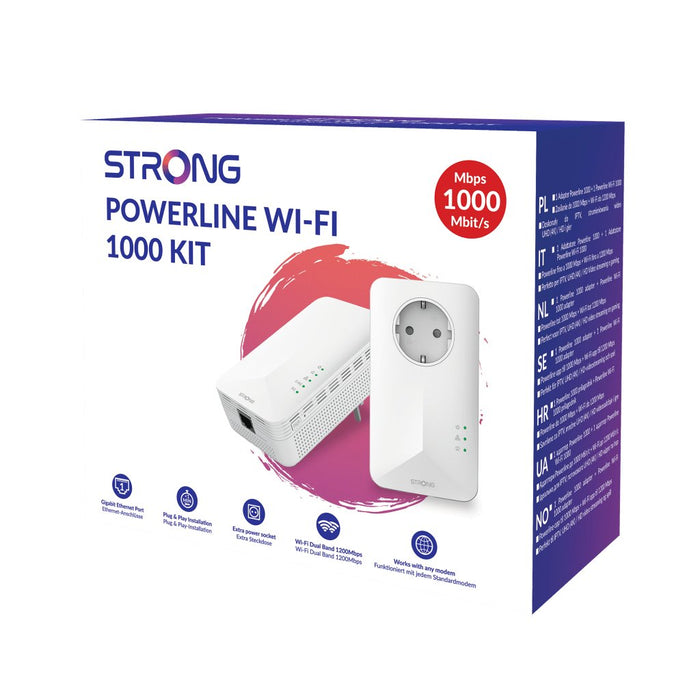 EAN 9120072375668 - Strong POWERL1000DUOWIFIEUV2 1000 Mbit/s Ethernet Wifi Blanco 2 pieza(s) imagen 7