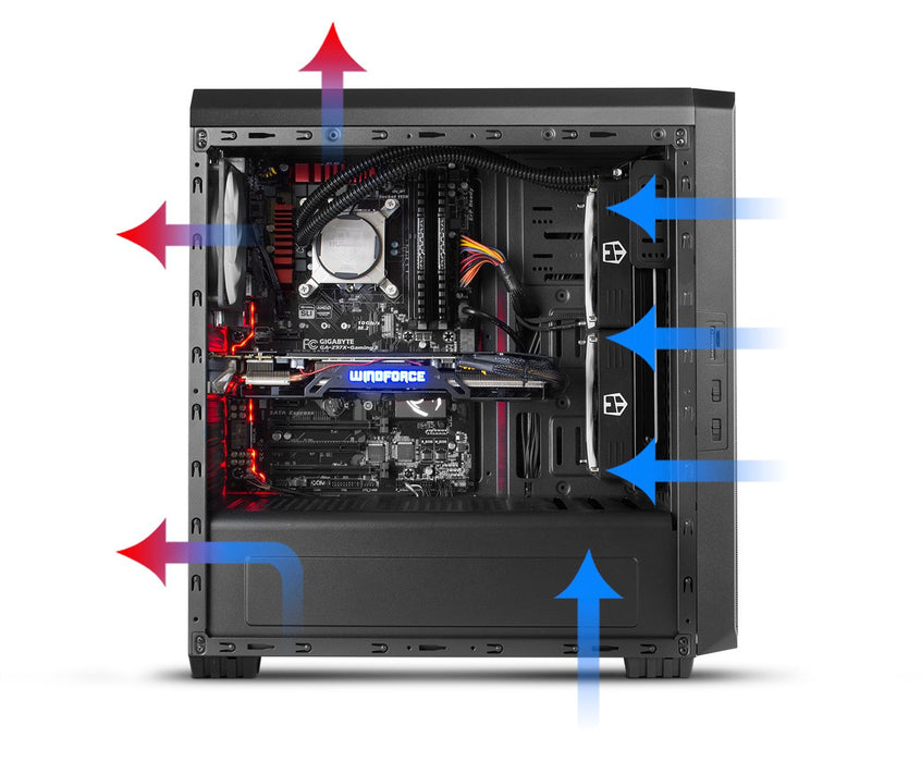 EAN 8436532164408 - NOX NXHUMMERZS carcasa de ordenador Midi Tower Negro imagen 11