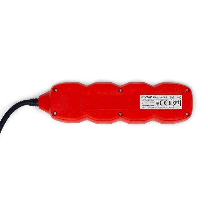 EAN 5999097984384 - Entac ESEG3-1.5-SW-R base múltiple 1,5 m 3 salidas AC Interior Rojo imagen 4