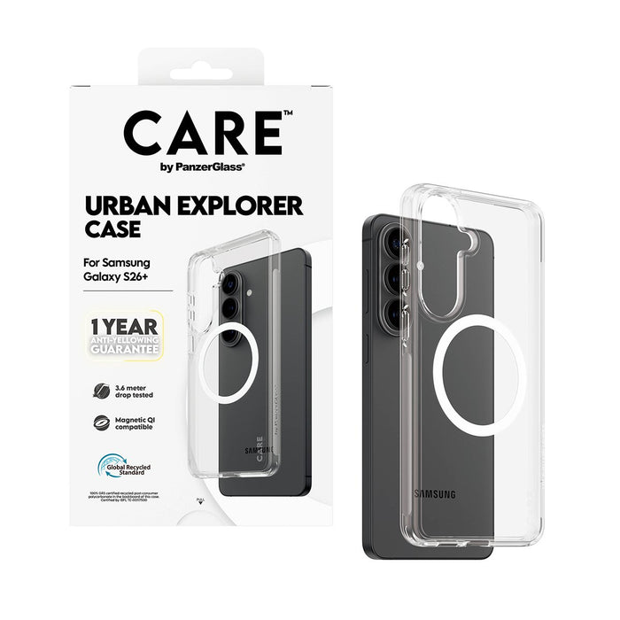 EAN 5715685034121 - PanzerGlass CARE™ by ® Urban Explorer Case Transparent w. White Qi Samsung Galaxy S26+ funda para teléfon imagen 5