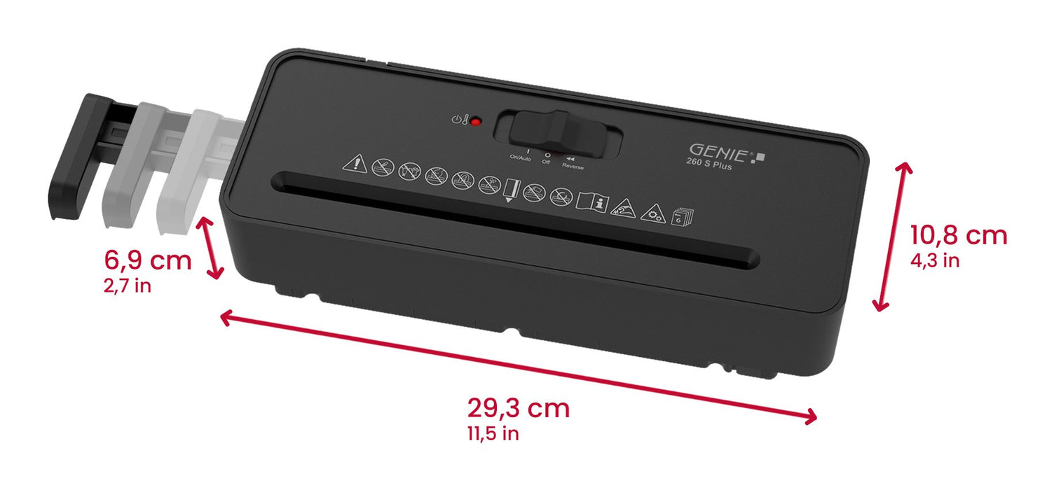 EAN 4030152956043 - Genie 260 S Plus triturador de papel Corte en tiras 72 dB 22 cm Negro imagen 4