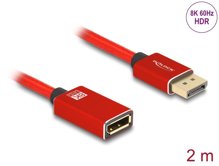 EAN 4043619810826 - DeLOCK 81082 cable DisplayPort 2 m Rojo imagen 2