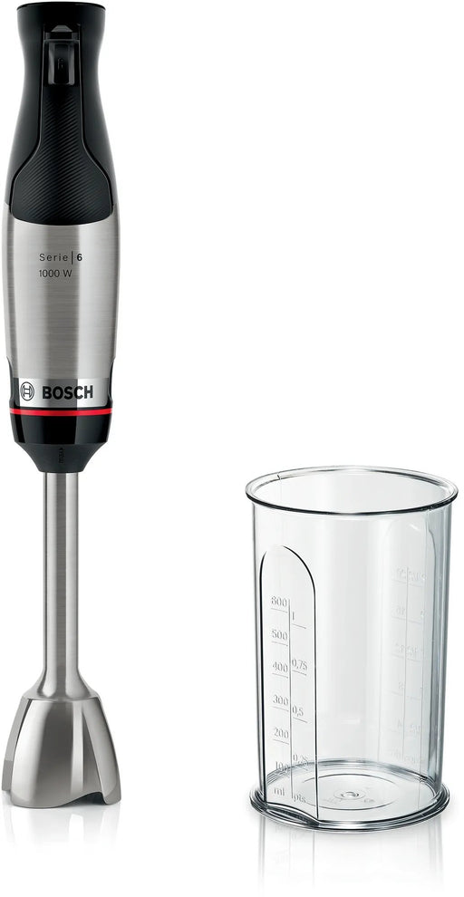 EAN 4242005340576 - Bosch Serie 6 MSM6M610 licuadora Batidora de inmersión 1000 W Negro, Acero inoxidable imagen 1