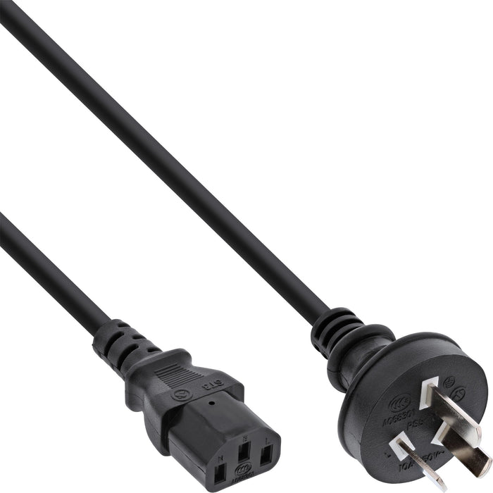 EAN 4043718315963 - InLine B-16652F cable de transmisión Negro 1,8 m Enchufe tipo I C13 acoplador imagen 1