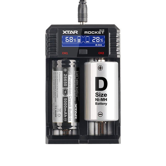 EAN 6952918320616 - XTAR ROCKET SV2 cargador de batería Pilas de uso doméstico Corriente alterna, Encendedor de cigarrillos imagen 5
