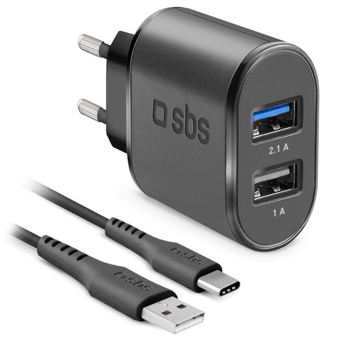 EAN 8018417258831 - SBS TEKITTRC2U2AFASTK cargador de dispositivo móvil Smartphone Negro Corriente alterna, USB Interior imagen 1