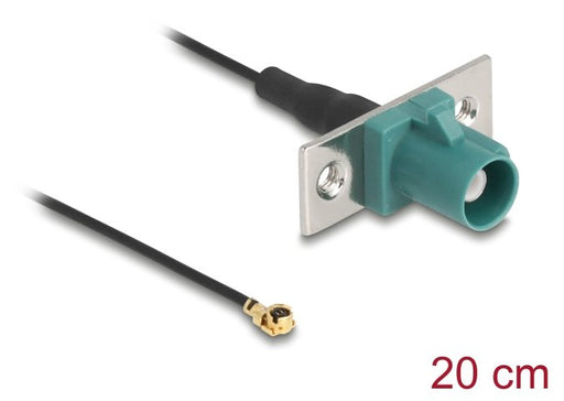 EAN 4043619907328 - DeLOCK 90732 cable coaxial 1.13 0,2 m FAKRA E I-PEX MHF1 Negro, Turquesa imagen 2