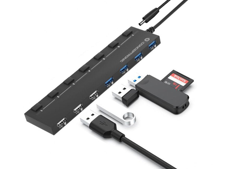 EAN 4015867226124 - Conceptronic HUBBIES09B hub de interfaz USB tipo A 5000 Mbit/s Negro imagen 5