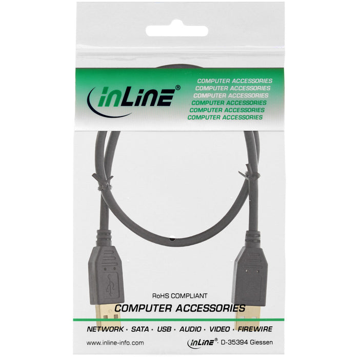EAN 4043718253036 - InLine 34350S cable USB USB 2.0 5 m USB A Negro imagen 2