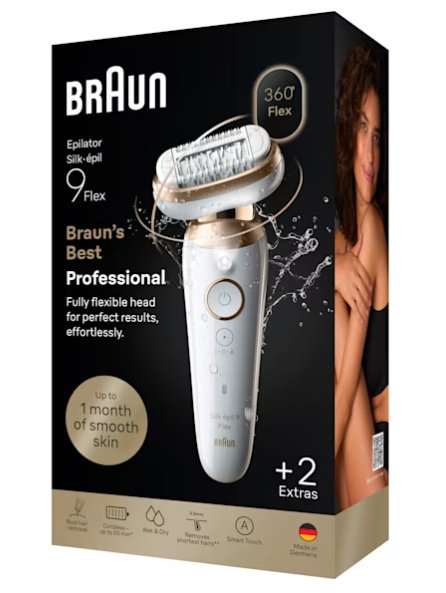 EAN 8700216963626 - Braun Silk-épil 9 Silk·épil 9 Flex 40 pinzas Oro, Blanco imagen 4