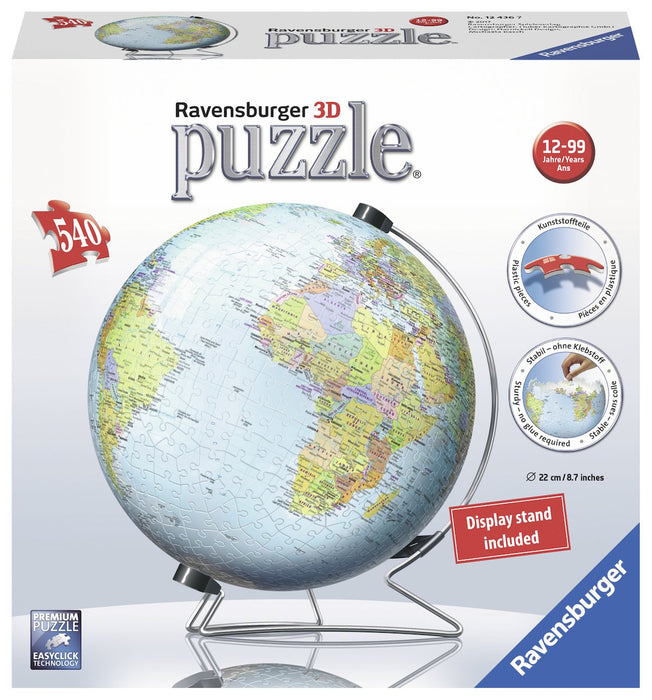 EAN 4005556124367 - Ravensburger The Earth Puzle 3D 540 pieza(s) Globo imagen 1