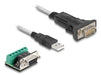 EAN 4043619642670 - DeLOCK 64267 cable de serie Negro, Transparente 0,5 m USB tipo A DB-9 imagen 2